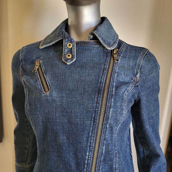 382. Ralph Lauren Long Denim Jean Coat - Size 6 - Picture 5 of 9